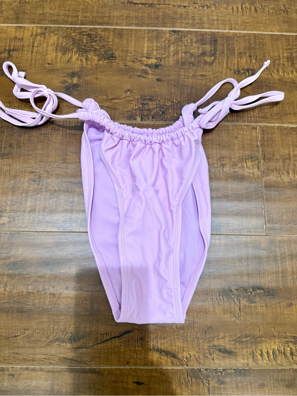 Xhilaration Lavender Ruched Bikini Bottoms with Tie Sides NWOT